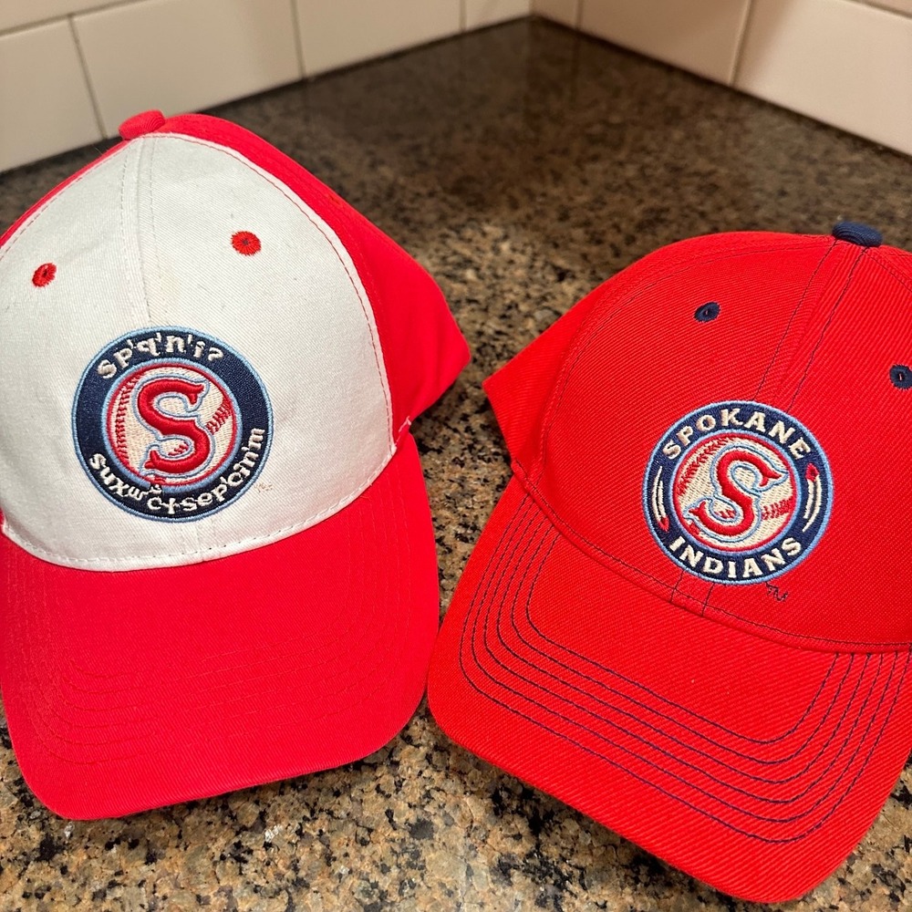 Spokane Indians Melonwear Adjustable Baseball Cap Hat Mens OSFM Red Cotton Lot 2